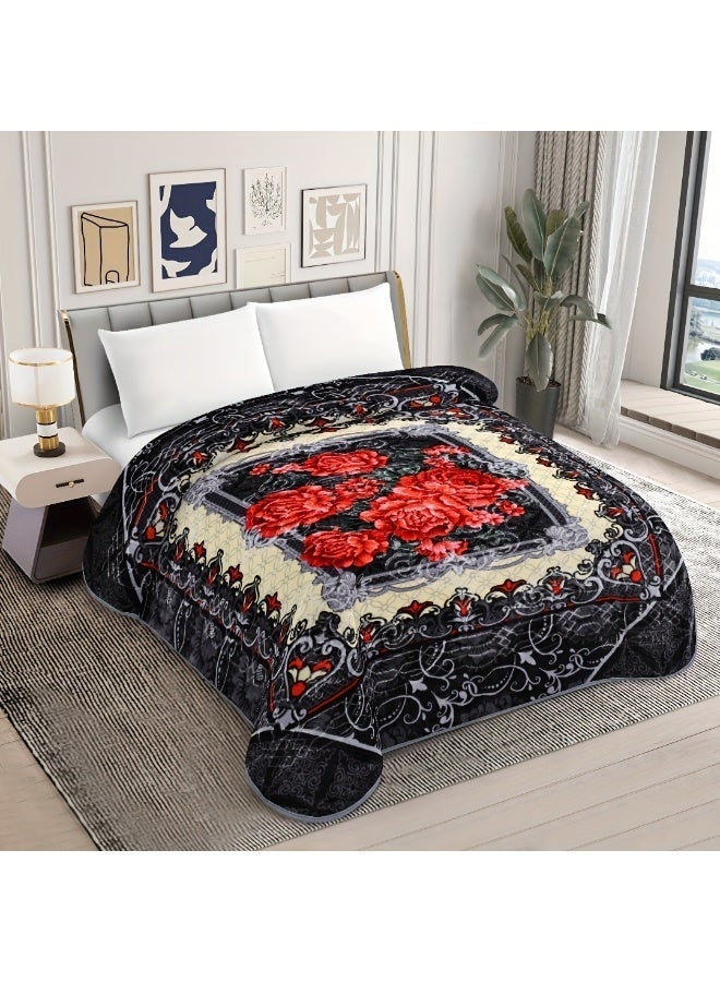 Bleco Dark Gray Extra Large and Thick Blanket,Comfortable and Warm Winter Blanket, Size 240X220CM, Suitable for Dormitories, Offices, Sofas, Living Rooms and Bedrooms. - Image 2
